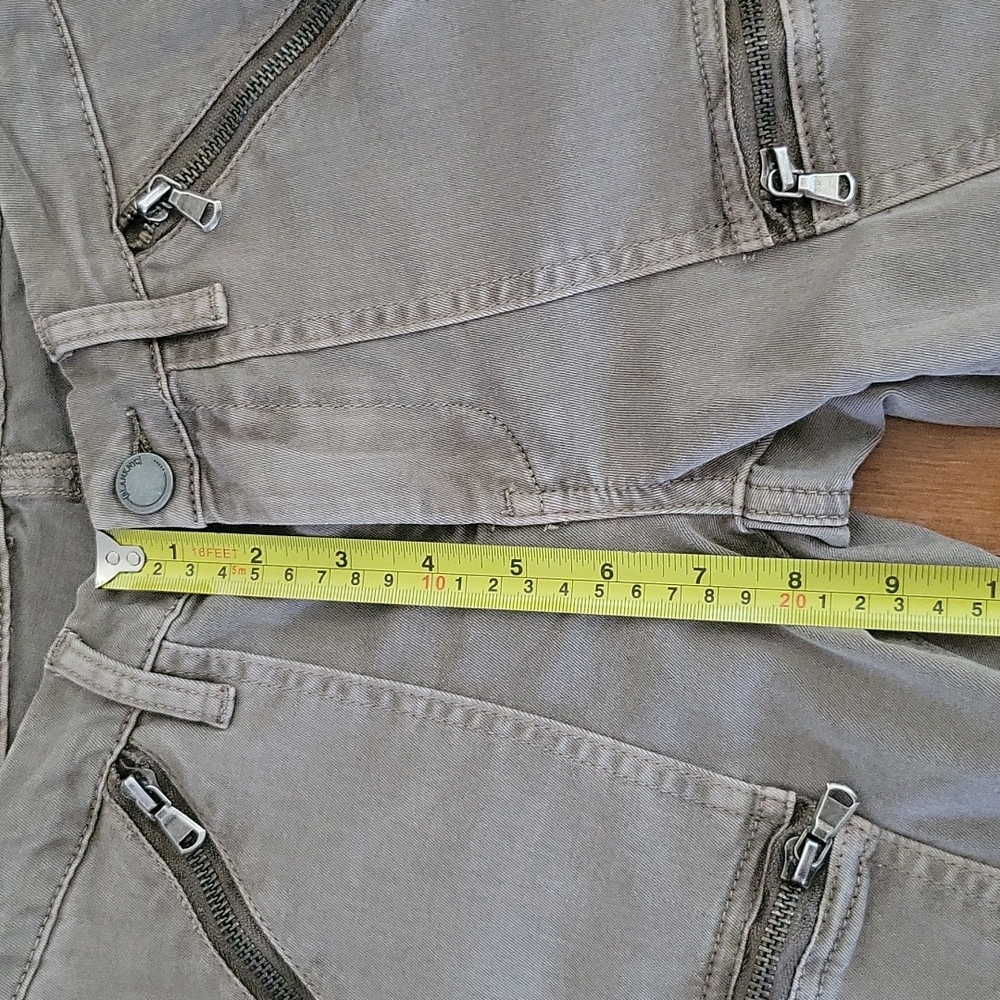 Blank‎ NYC skinny jeans in gray green with zipper hardware 25 - Picture 5 of 8